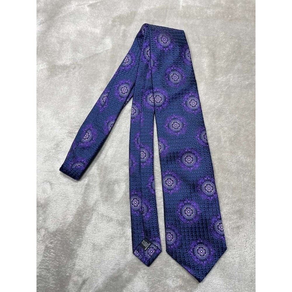 Billionaire Couture Silk Neck Tie Men's Purple Made in Italy